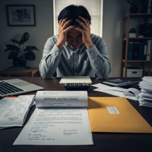 個人事業主の絶望！期限後申告で青色申告取消通知が届いた時の対処法